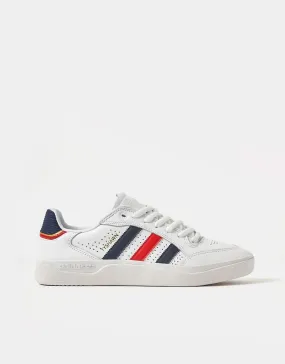 adidas Tyshawn Low Skate Shoes - White/Better Scarlet/Gold Metallic