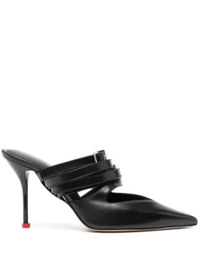 Alexander McQueen 95mm leather mules - Black