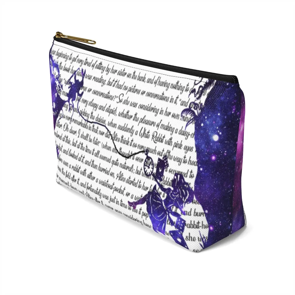 Alice In Wonderland Book Page Accessory Pouch for book lovers