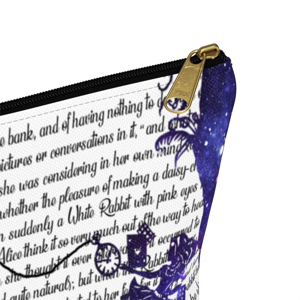 Alice In Wonderland Book Page Accessory Pouch for book lovers