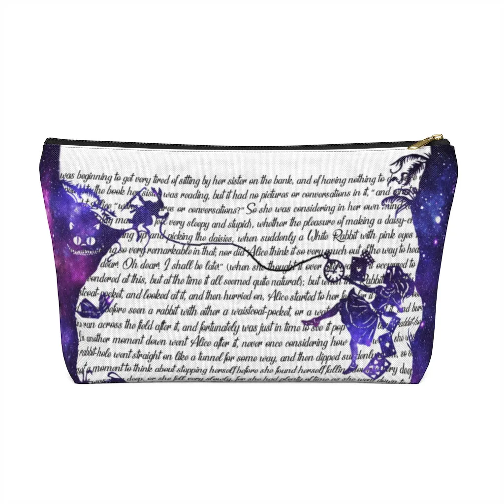 Alice In Wonderland Book Page Accessory Pouch for book lovers