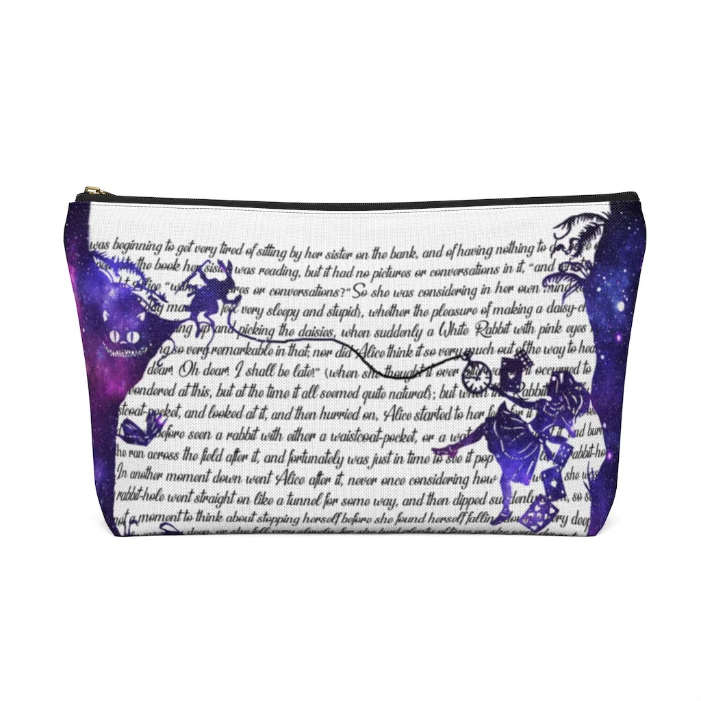 Alice In Wonderland Book Page Accessory Pouch for book lovers