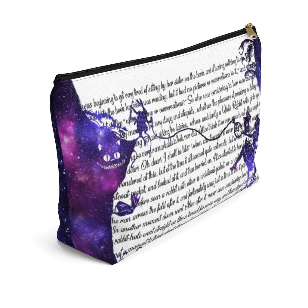 Alice In Wonderland Book Page Accessory Pouch for book lovers