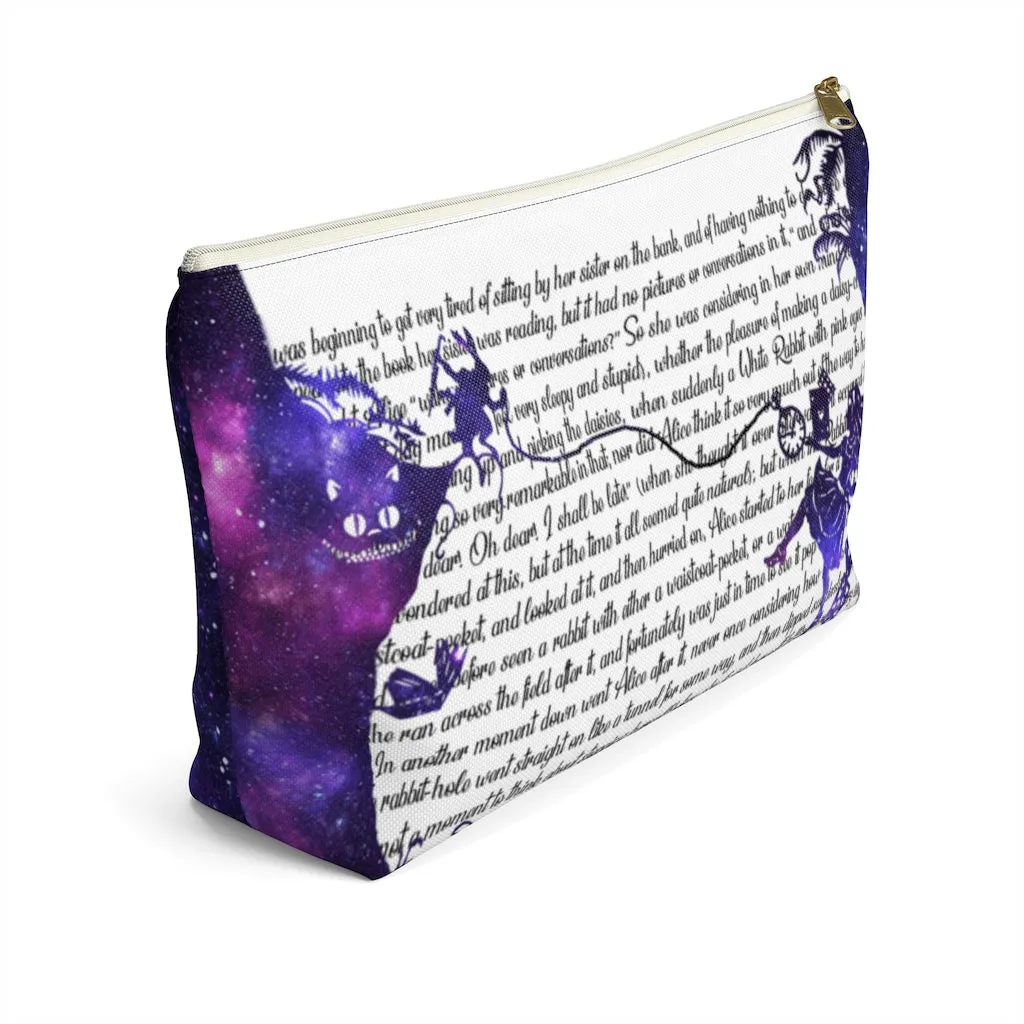 Alice In Wonderland Book Page Accessory Pouch for book lovers