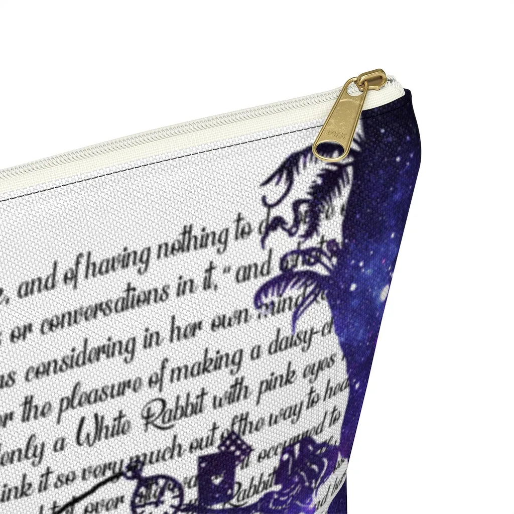 Alice In Wonderland Book Page Accessory Pouch for book lovers