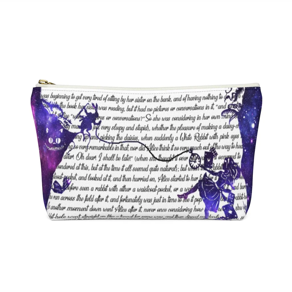 Alice In Wonderland Book Page Accessory Pouch for book lovers