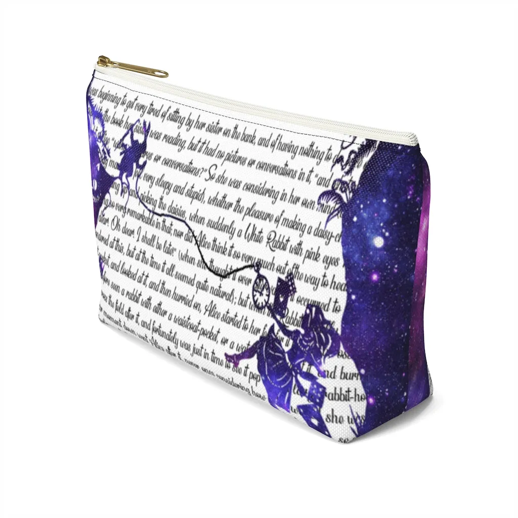 Alice In Wonderland Book Page Accessory Pouch for book lovers