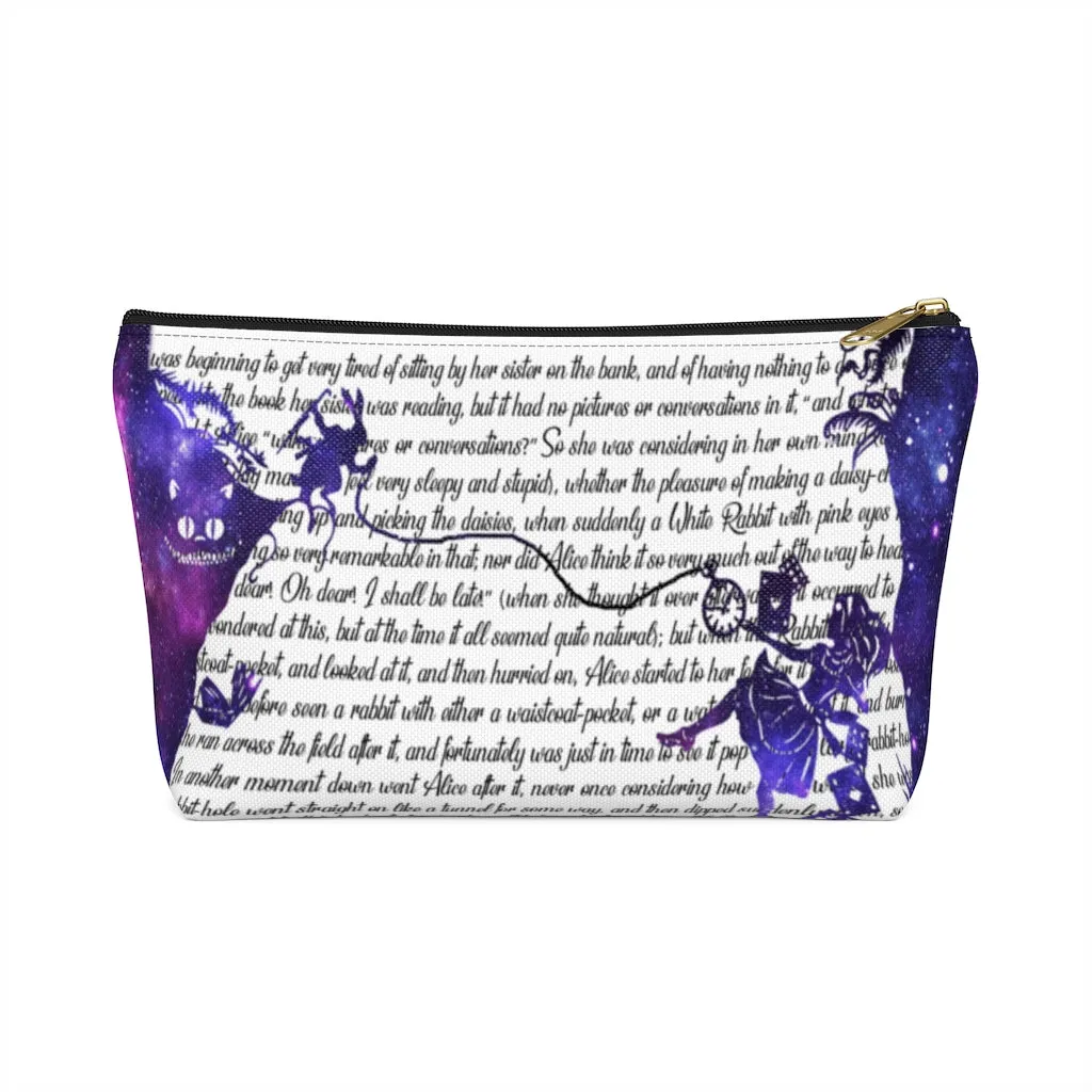 Alice In Wonderland Book Page Accessory Pouch for book lovers