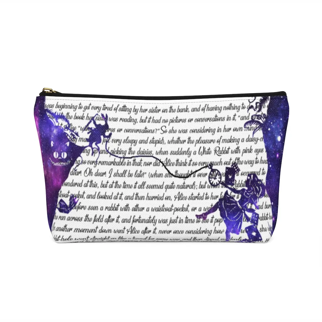 Alice In Wonderland Book Page Accessory Pouch for book lovers