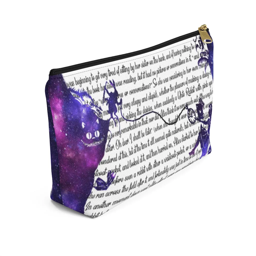 Alice In Wonderland Book Page Accessory Pouch for book lovers