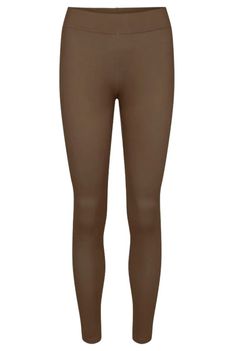 Alma Leggings (Fleece) | Dark Brown | Leggings fra Liberté