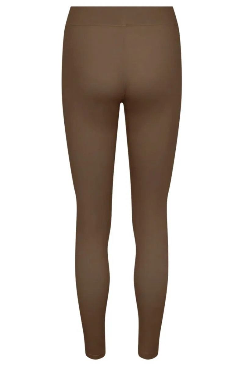 Alma Leggings (Fleece) | Dark Brown | Leggings fra Liberté