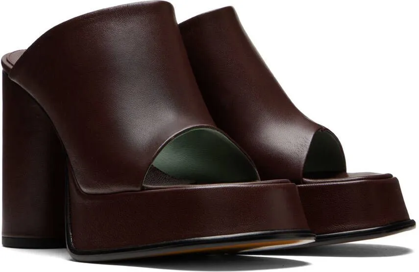 AMBUSH Brown Platform Mules