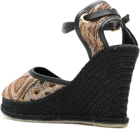 Amir Slama X Cervera printed espadrilles Black