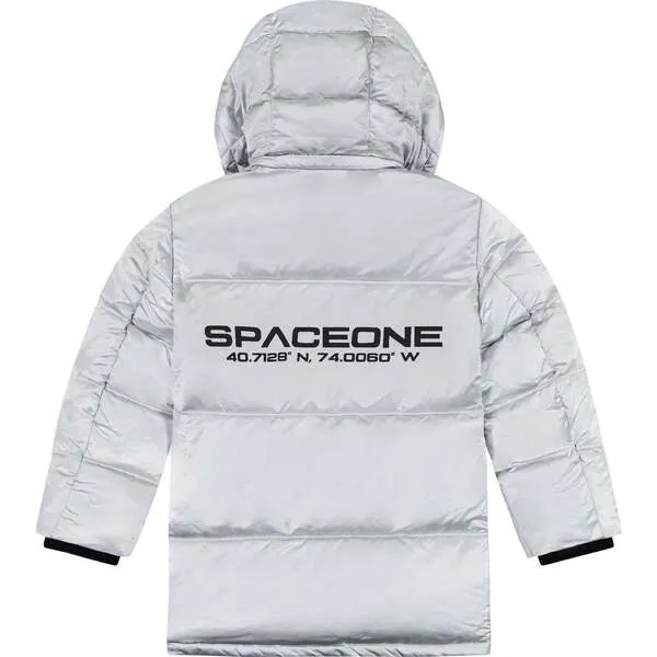 Andy & Evan Space One® x Andy & Evan® Galactic Puffer Jacket, Galaxy White