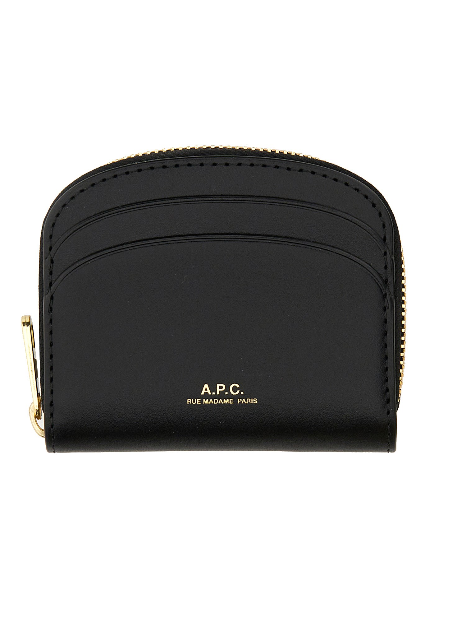 A.P.C.    SEMI MOON COMPACT LEATHER WALLET