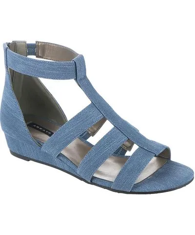 Array Athena Womens Open Toe Ankle Strap Wedge Sandals