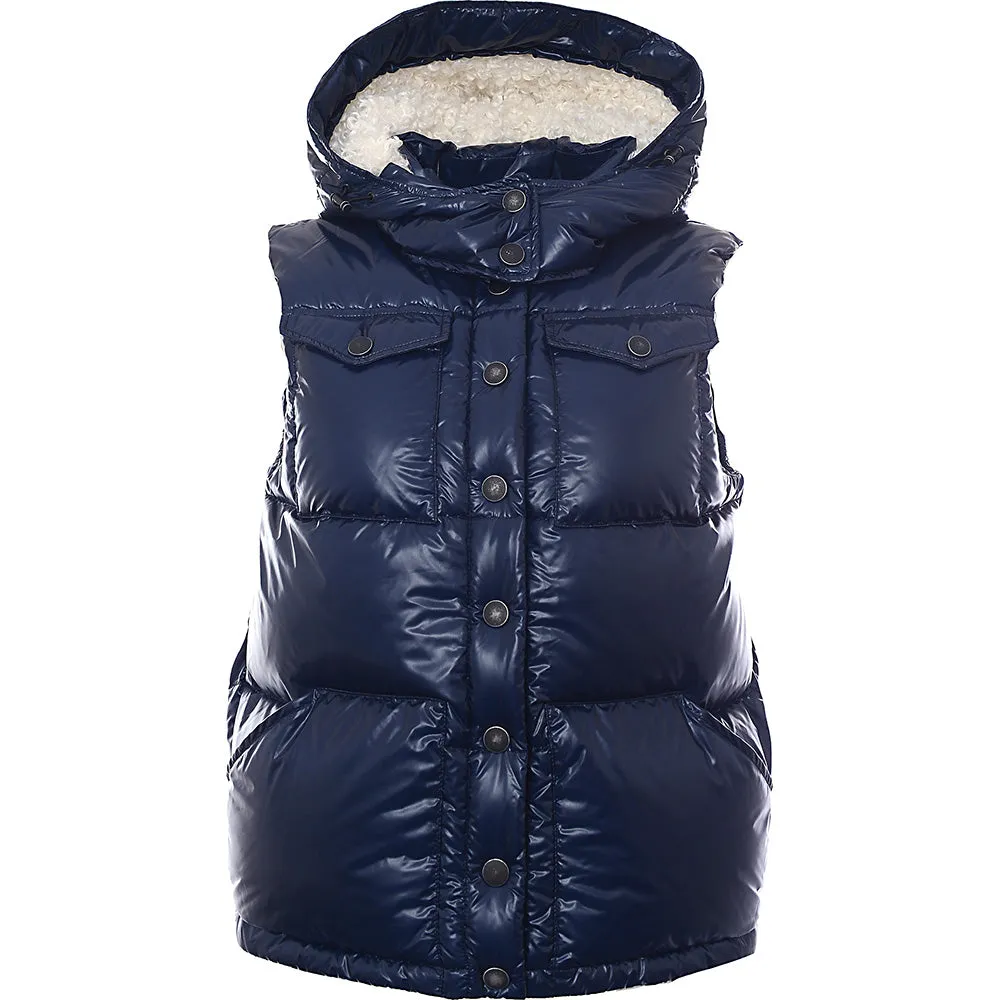 Authier Womens Taka Vest Liquid in Navy