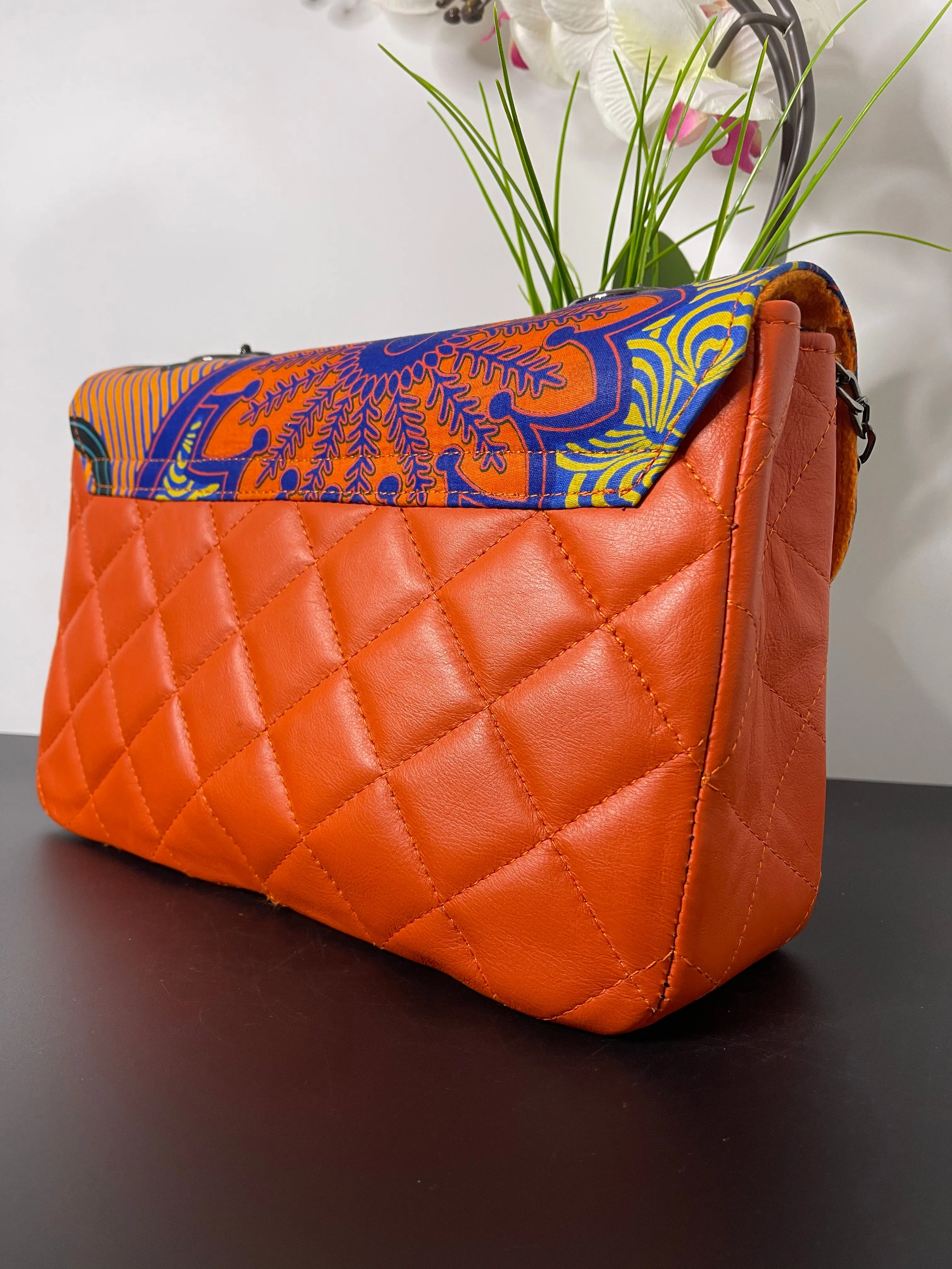 Autumn Print  Ify Quilted Leather Bag