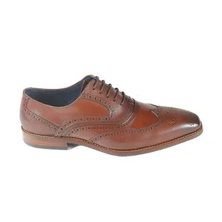 AZOR LA MODE Alaska Classic Oxford Wingtip Formal Shoes Full Brogues - Brown