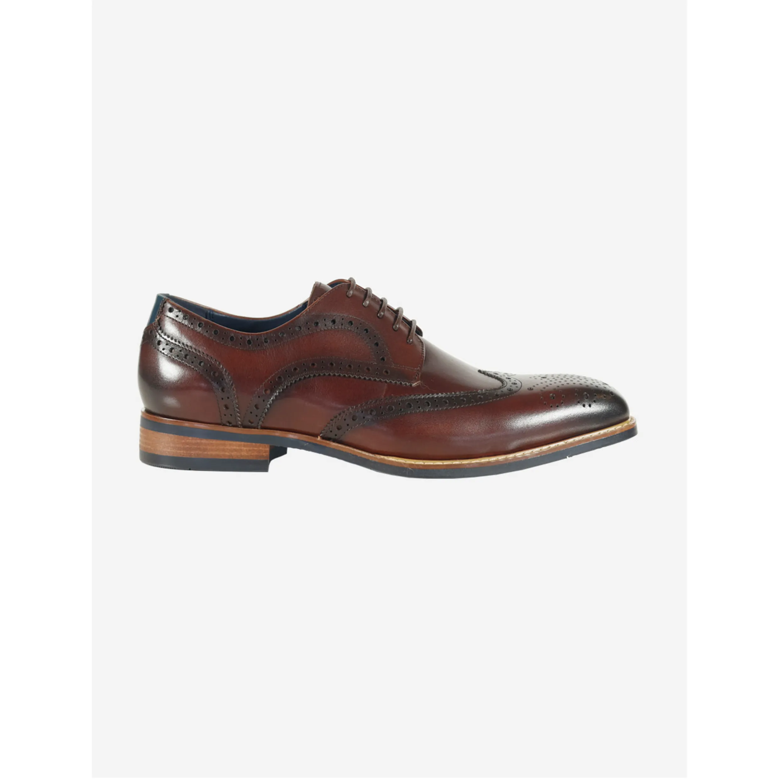 AZOR LA MODE Men's Venezia Men's Leather Brogues - Brown