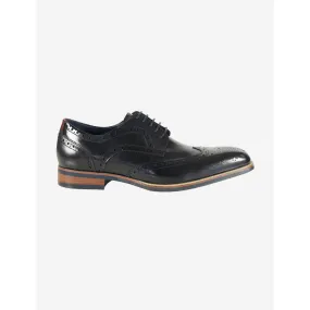 AZOR LA MODE Venezia Men's Leather Brogues - Black