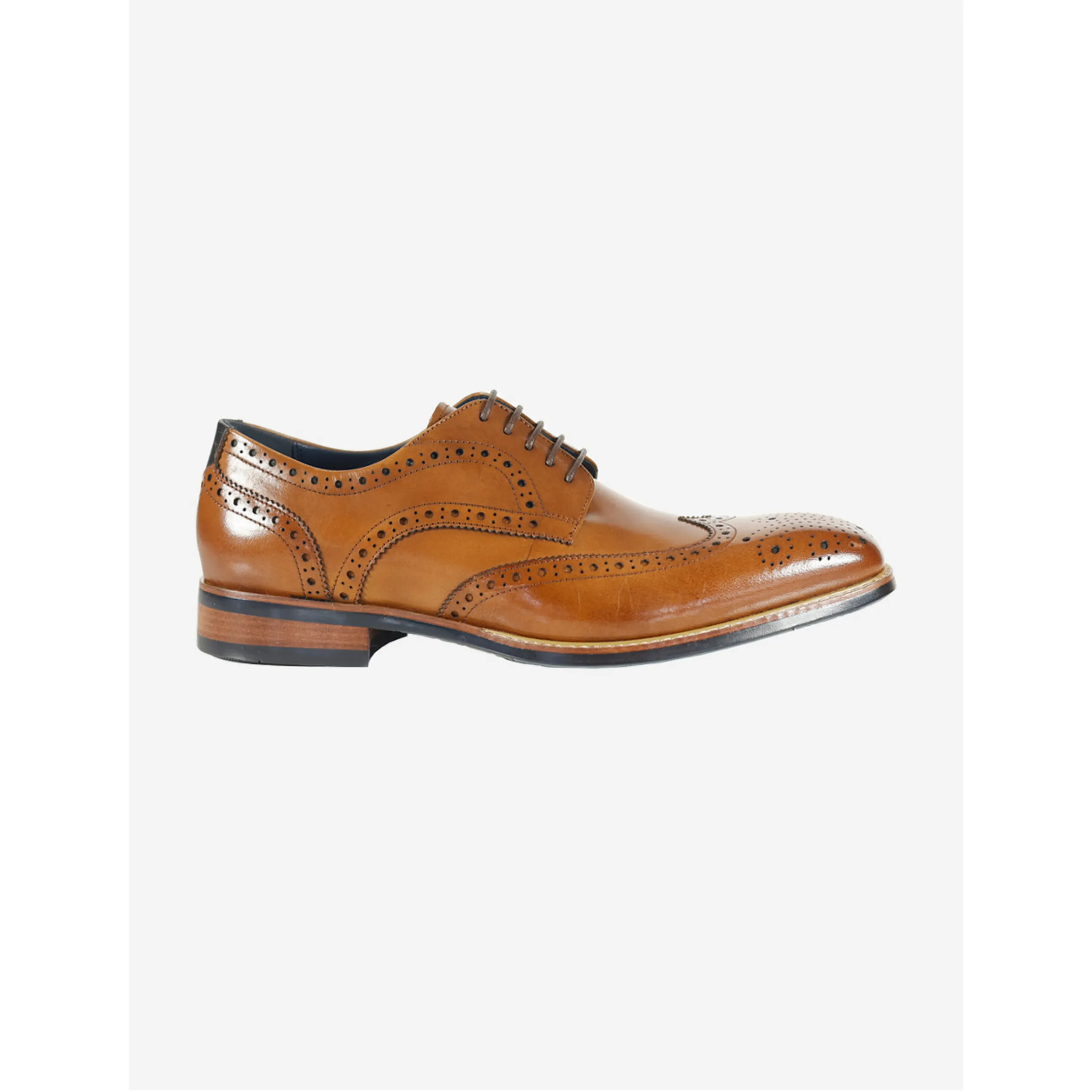 AZOR LA MODE Venezia Men's Leather Brogues - Tan