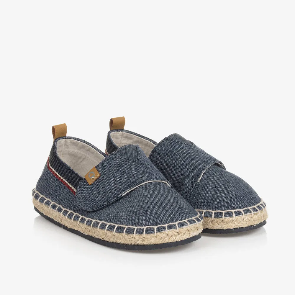 Baby Boys Navy Blue Canvas Espadrilles