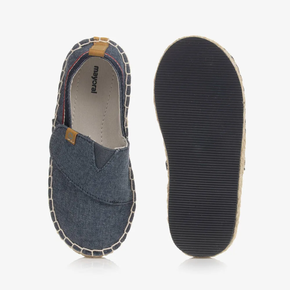 Baby Boys Navy Blue Canvas Espadrilles