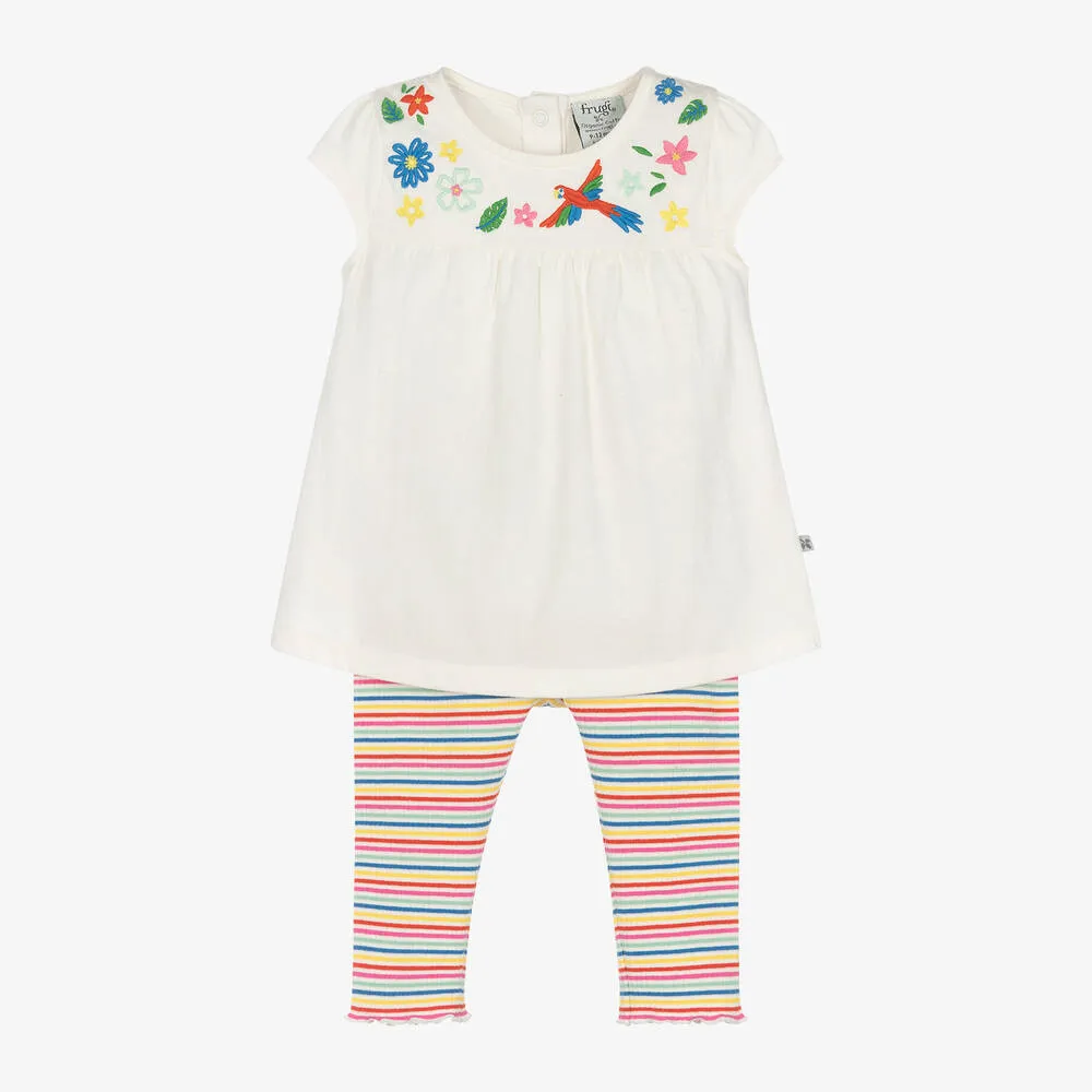 Baby Girls Rainbow Stripe Leggings Set