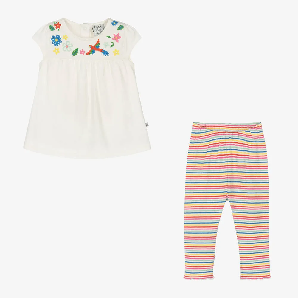 Baby Girls Rainbow Stripe Leggings Set