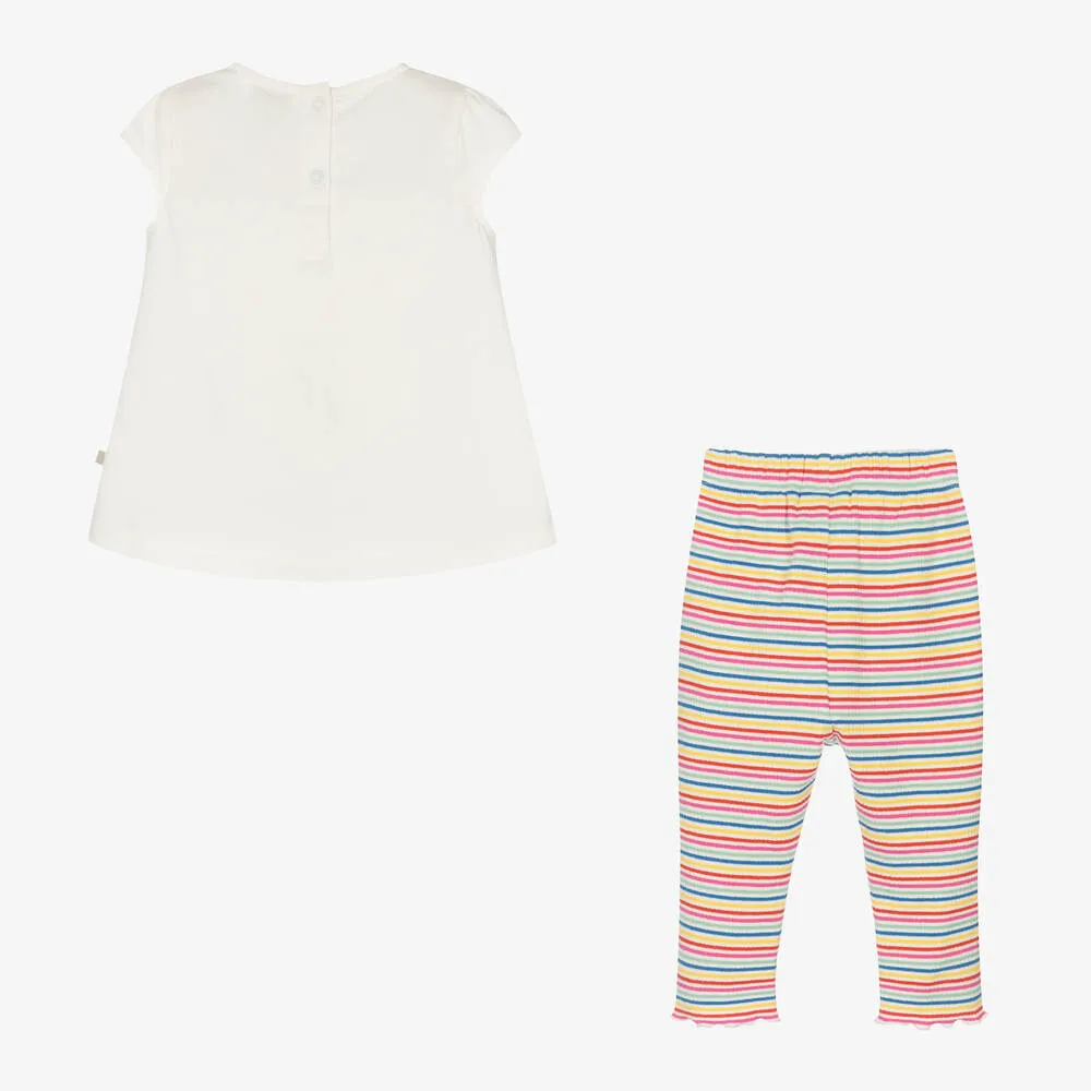 Baby Girls Rainbow Stripe Leggings Set