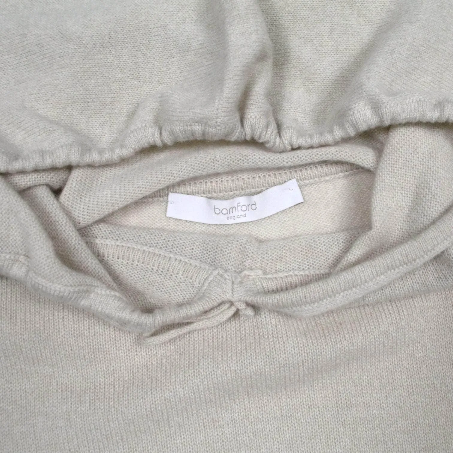 Bamford Cream Cashmere Hooded Top