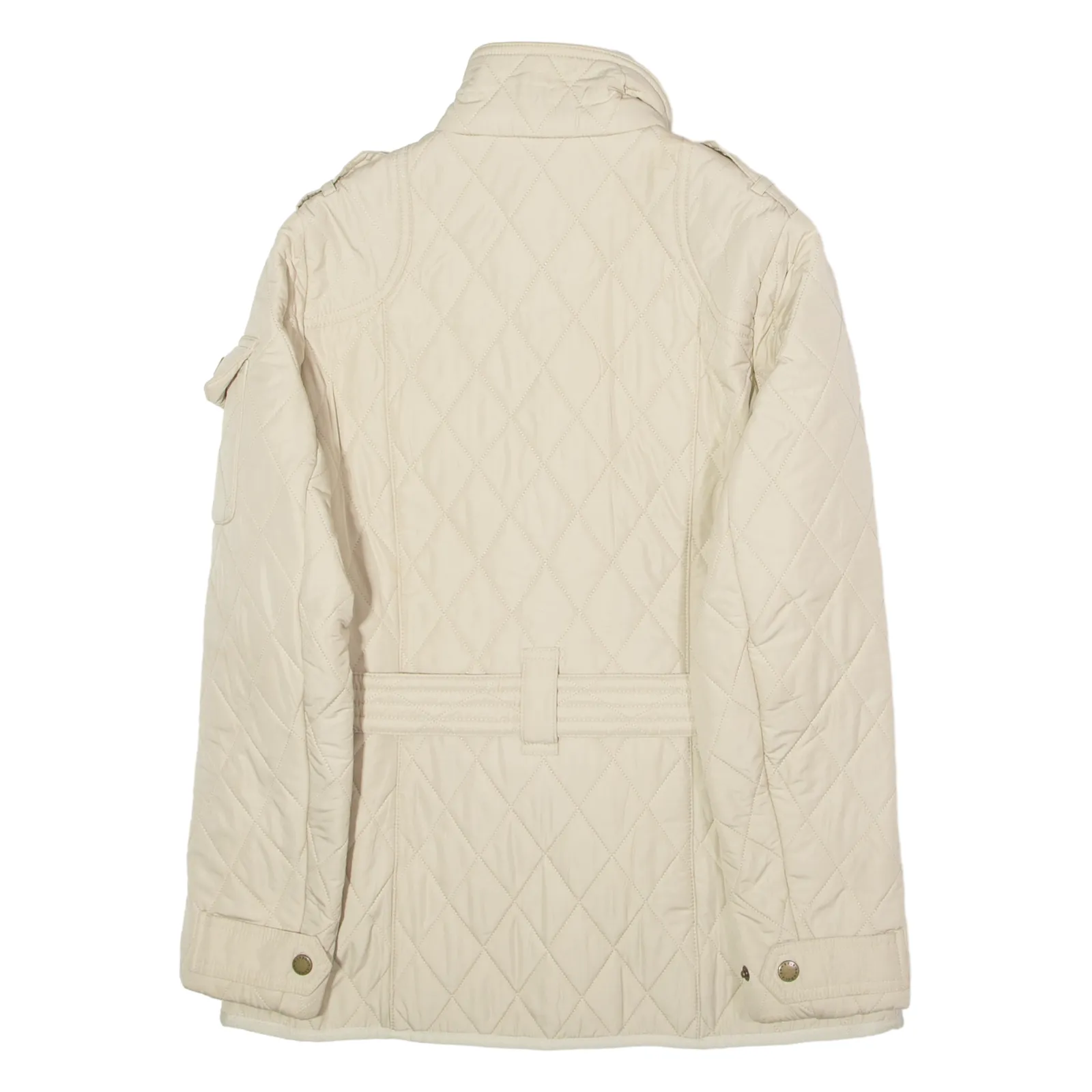 BARBOUR International Womens Quilted Jacket Cream Diamond UK 8