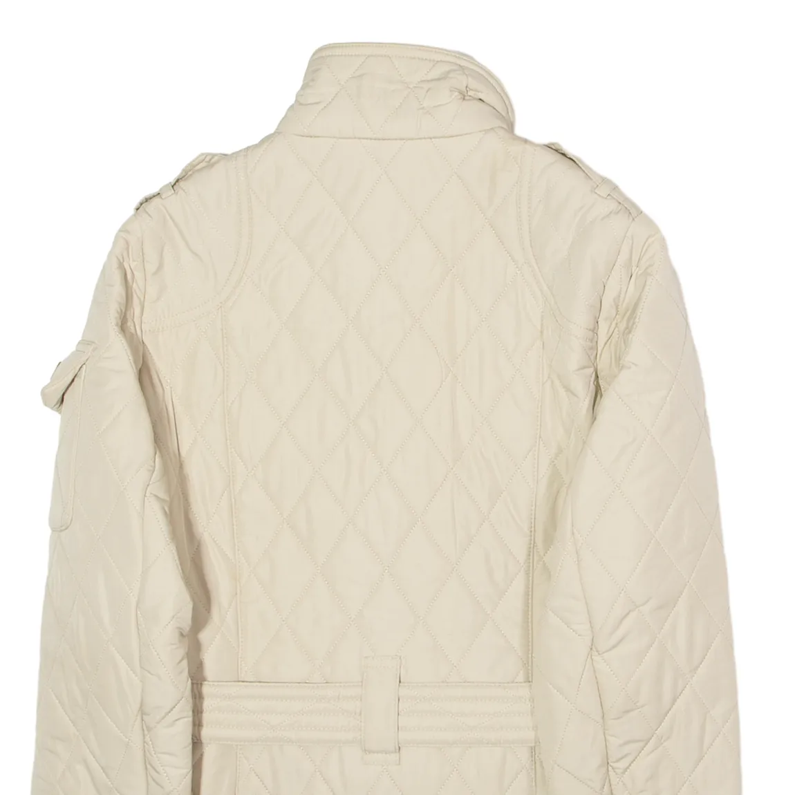 BARBOUR International Womens Quilted Jacket Cream Diamond UK 8