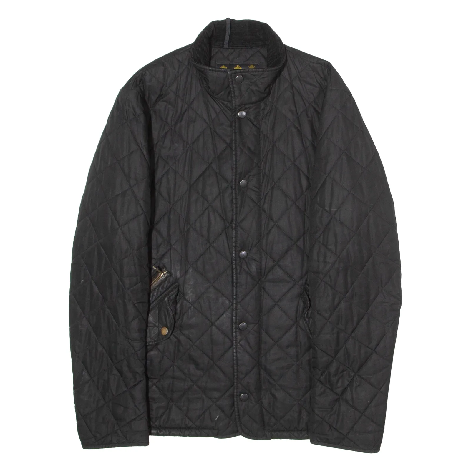 BARBOUR Mens Quilted Jacket Black Diamond S