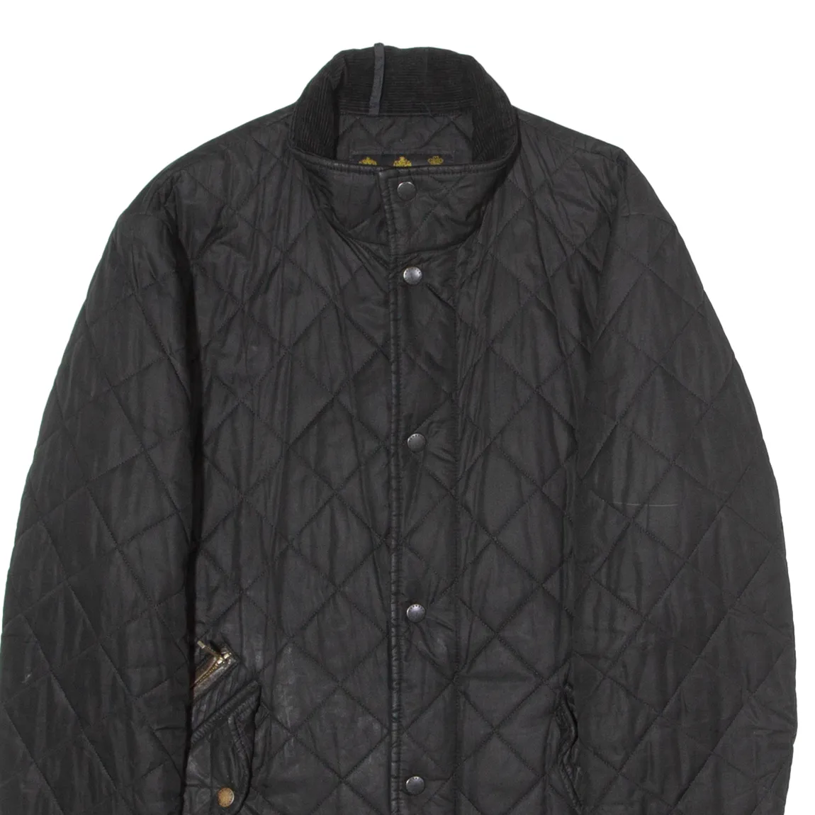 BARBOUR Mens Quilted Jacket Black Diamond S