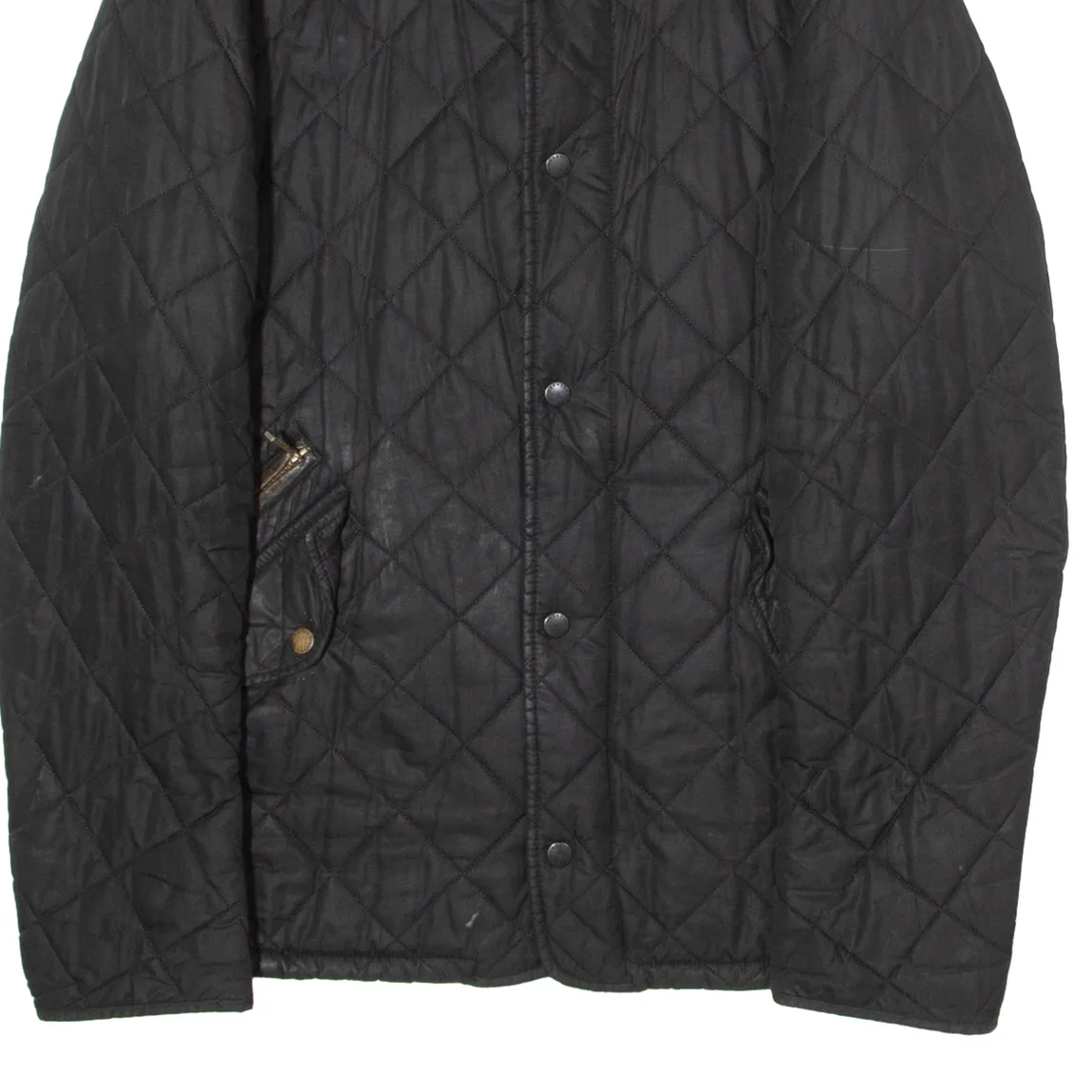 BARBOUR Mens Quilted Jacket Black Diamond S