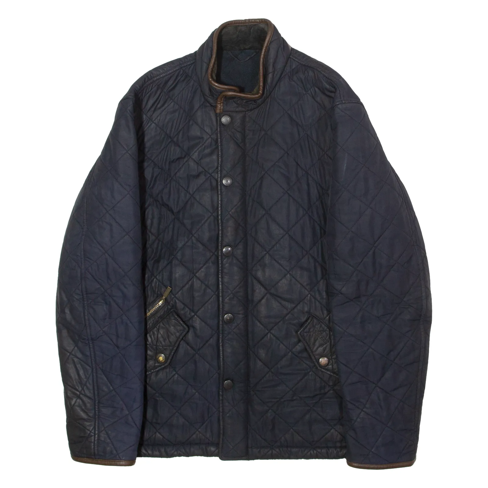 BARBOUR Mens Quilted Jacket Blue Diamond M