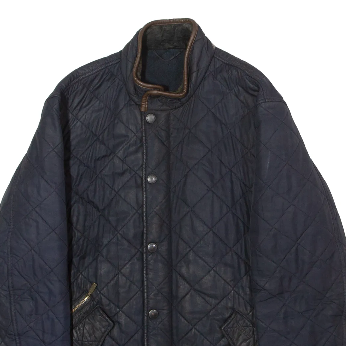 BARBOUR Mens Quilted Jacket Blue Diamond M