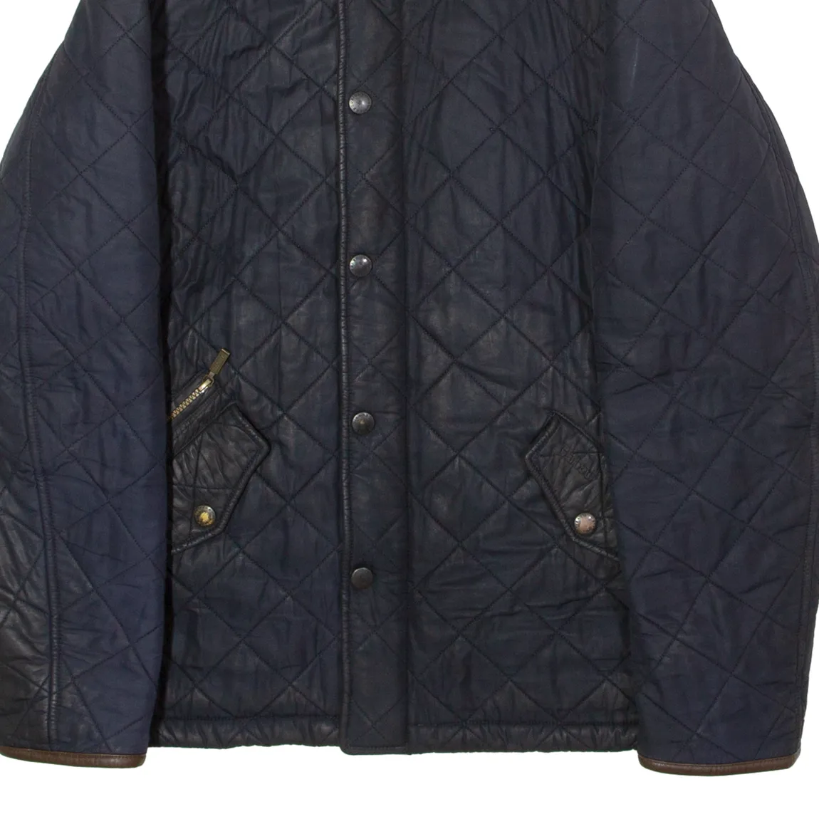 BARBOUR Mens Quilted Jacket Blue Diamond M