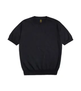 Batoner Sea Island Cotton Knit T-Shirt: Navy