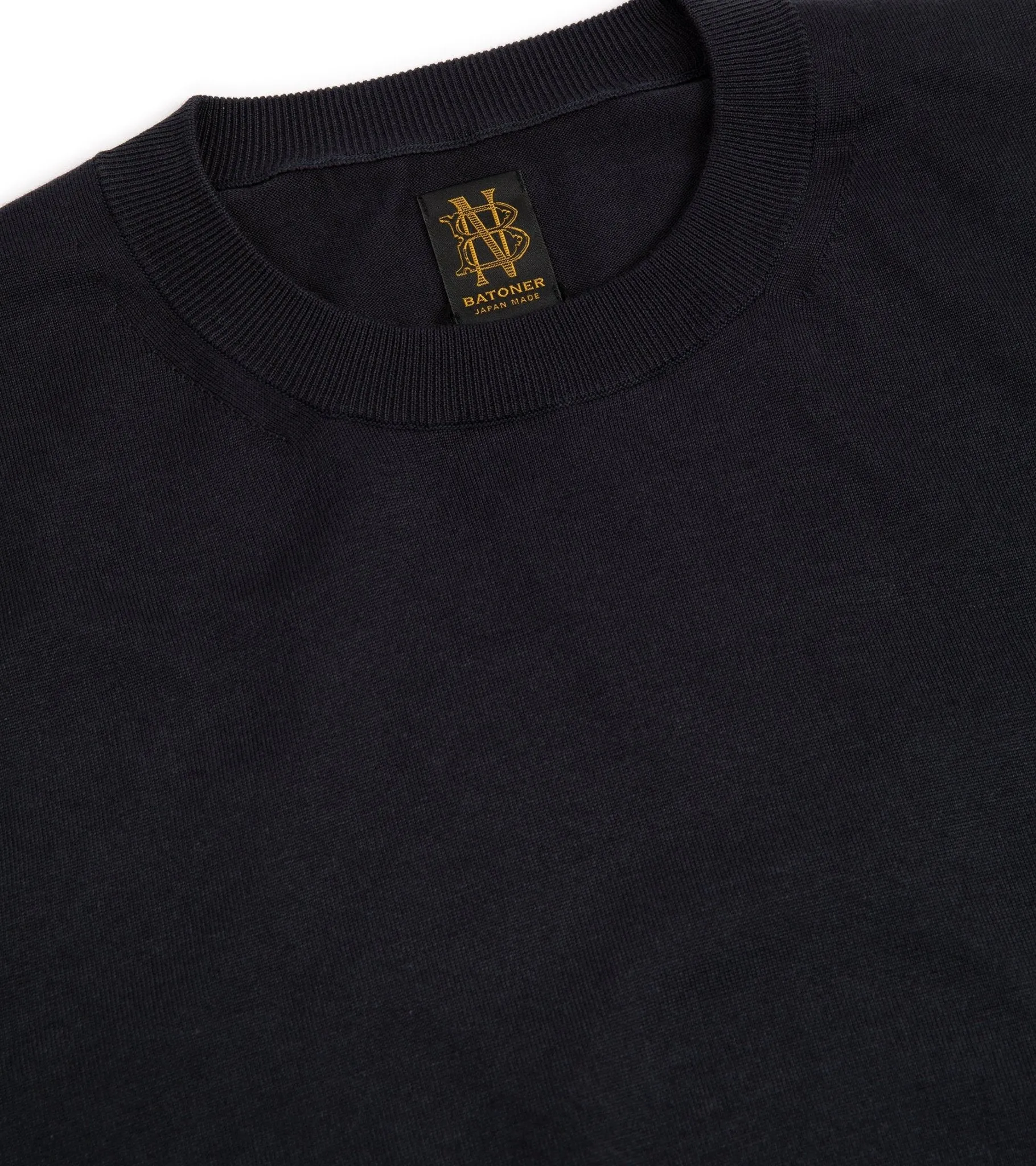 Batoner Sea Island Cotton Knit T-Shirt: Navy