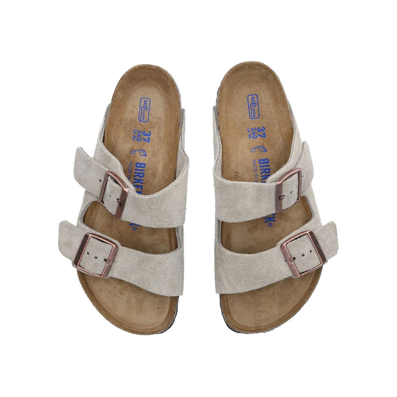 BIRKENSTOCK Arizona Soft Footbed Suede Sandals - Brown