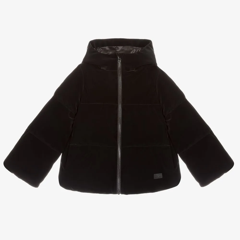 Black Hooded Puffer Jacket