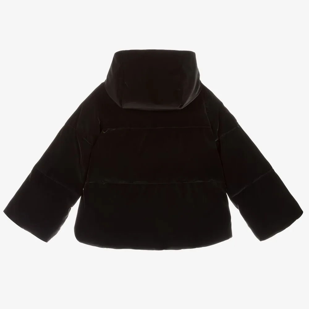 Black Hooded Puffer Jacket