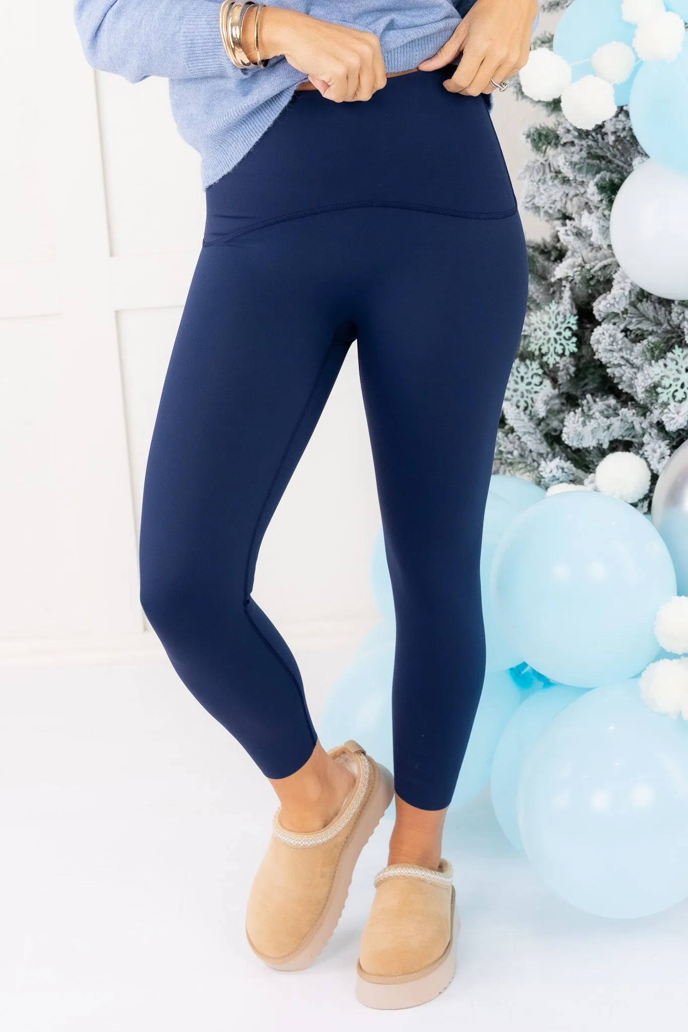 Booty Boost Active 7/8 Leggings - Timeless Navy | SPANX