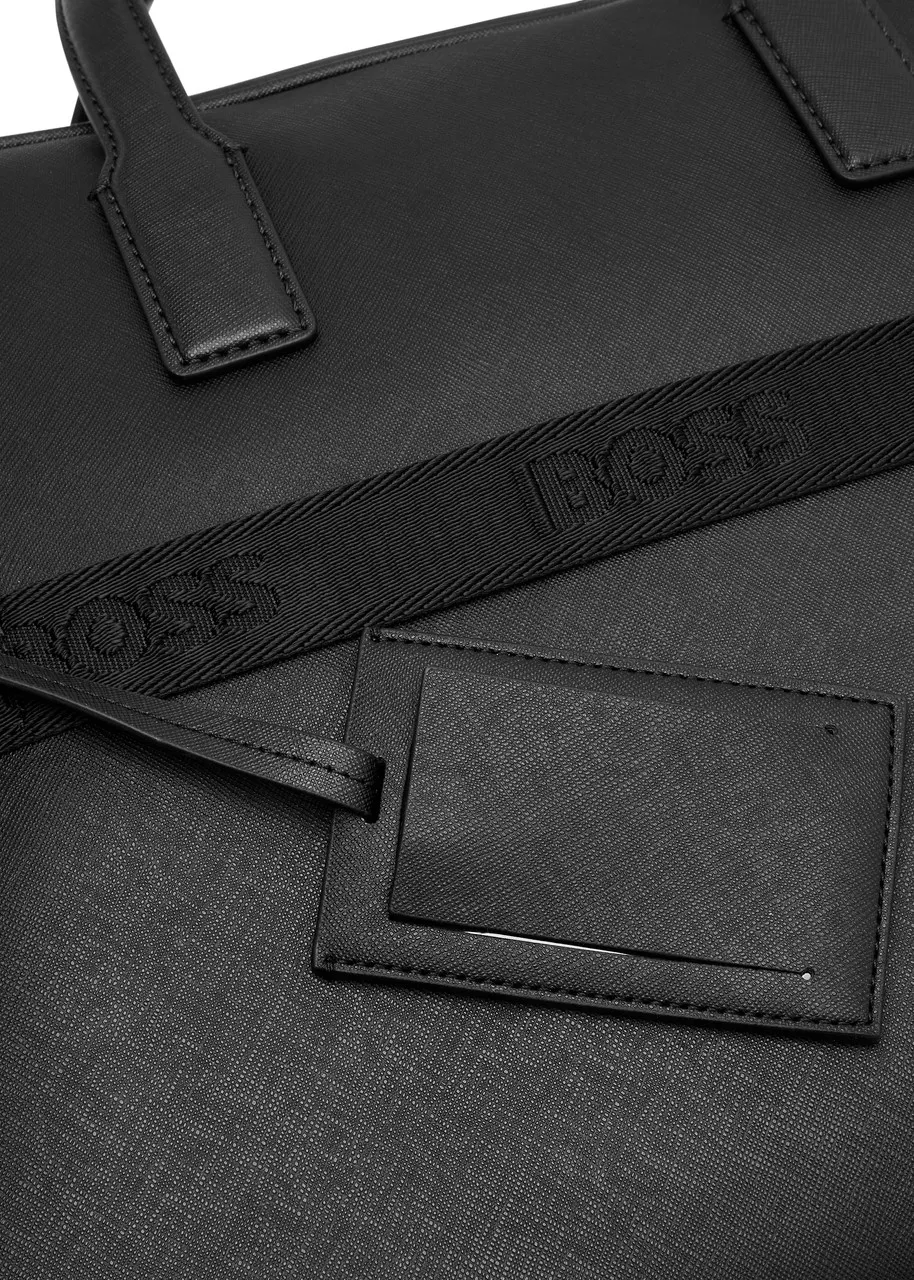 BOSS Zair logo leather briefcase  
                         
                     
                