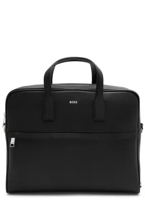 BOSS Zair logo leather briefcase  
                         
                     
                