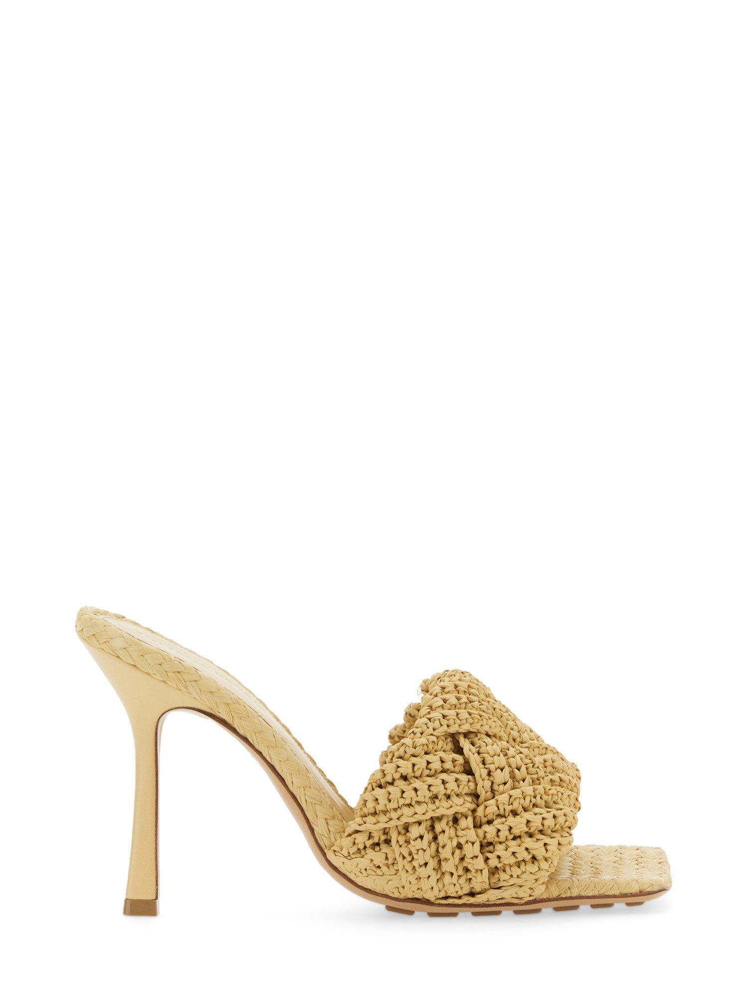 BOTTEGA VENETA    RAFFIA LIDO MULES WITH WOVEN PATTERN